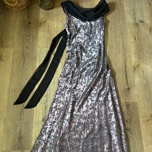 Vintage Harlow Evening Gown Pink Maxi Dress size 8‎